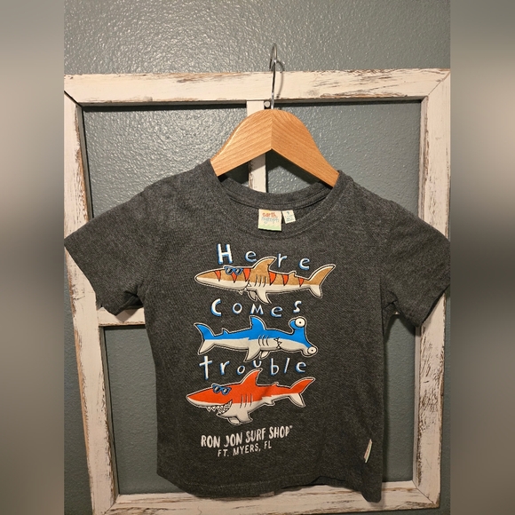 Earth Nymph Other - Ron Jon Surf Shop Shark Charcoal Gray Graphic Tee - Earth Nymph Kids Size 4